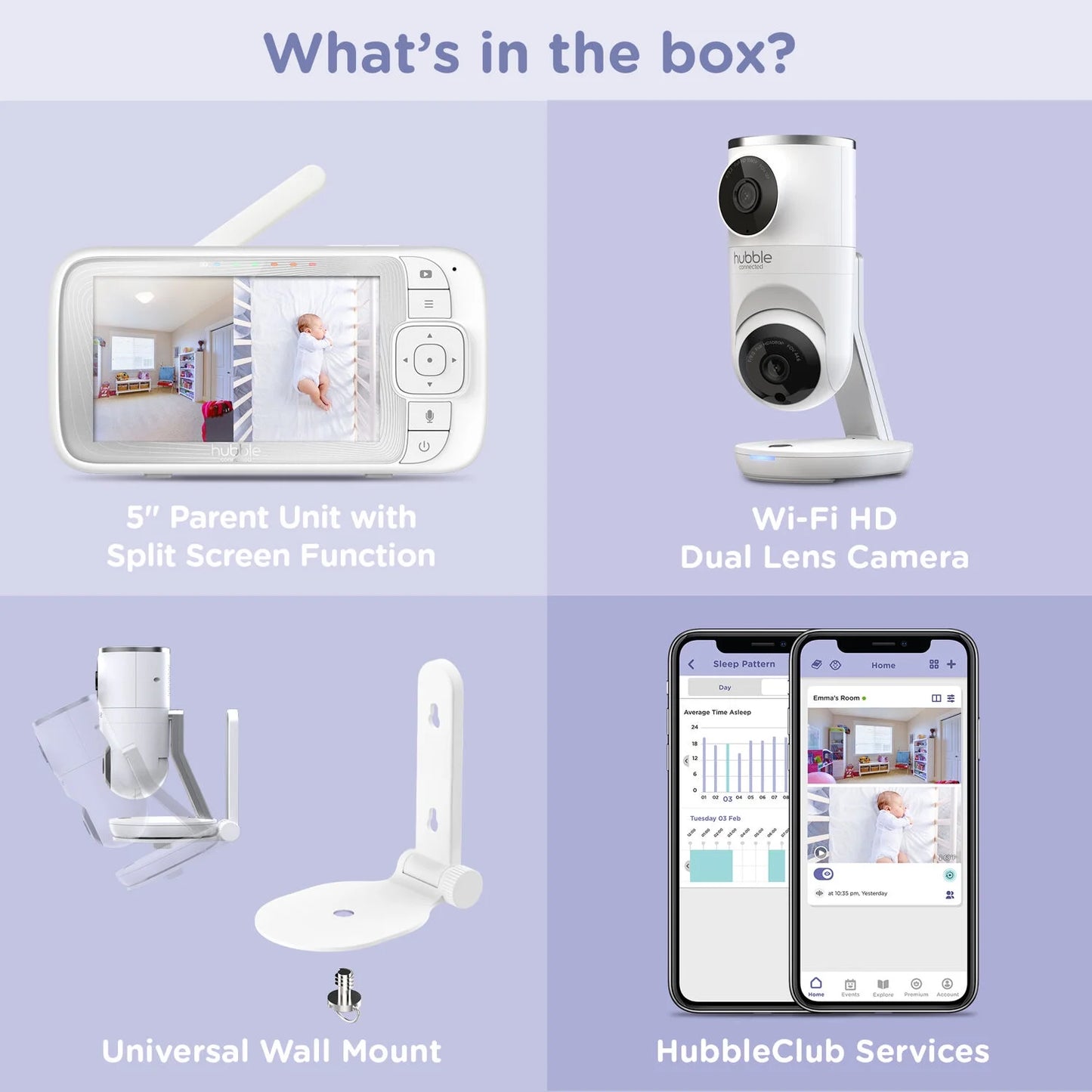 Nursery Pal Dual Vision Smart Wi-Fi Enabled Baby Monitor with 5" Parent Unit Viewer