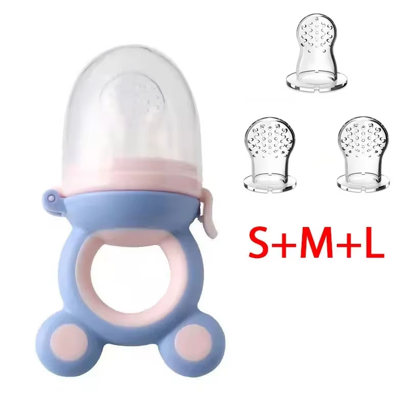 Baby Teether Nipple Fruit Food Feeder for New Bornsilicona Teethers Fresh Food Nibbler Pacifier Clip Baby Accessories BPA Free