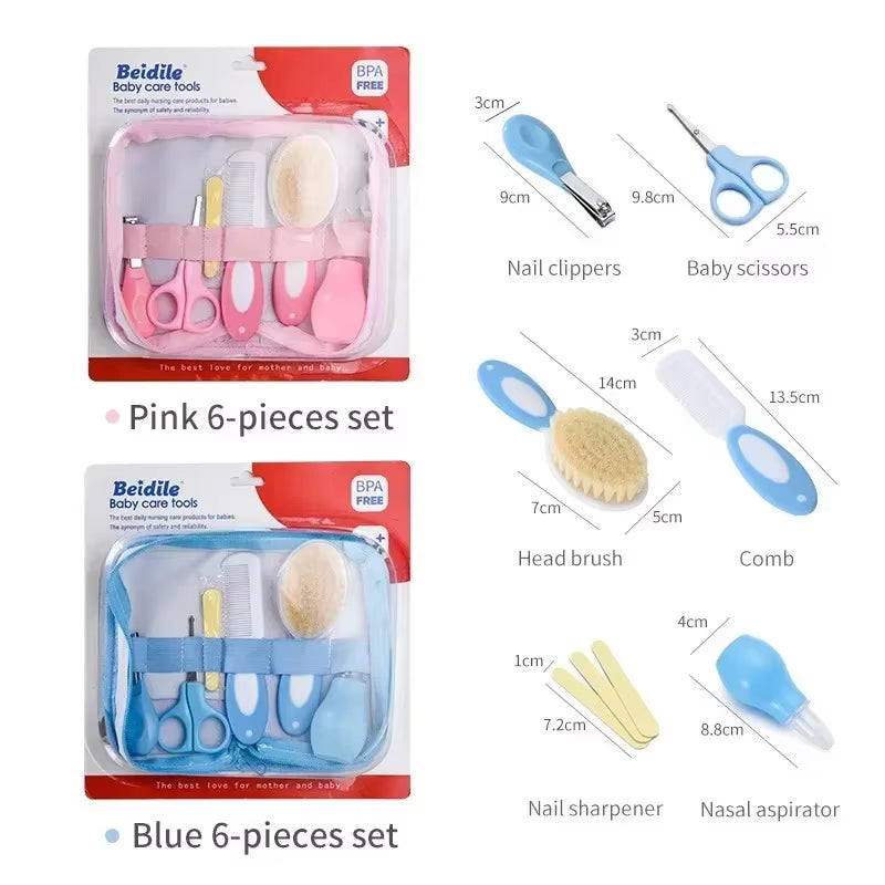 6Pcs/Set Baby Care Nursery Care Kit Set Baby Nursery Healthcare and Grooming Kit Health Infant Set New Born Baby Products