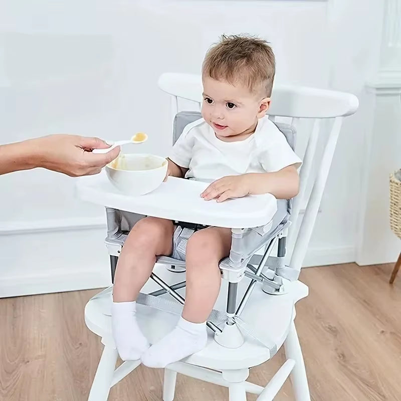 Aluminium Alloy Foldable Portable Compact Baby Chair with Safe Belt for Indoor Outdoor Use Easy Travel for Camping Picnics