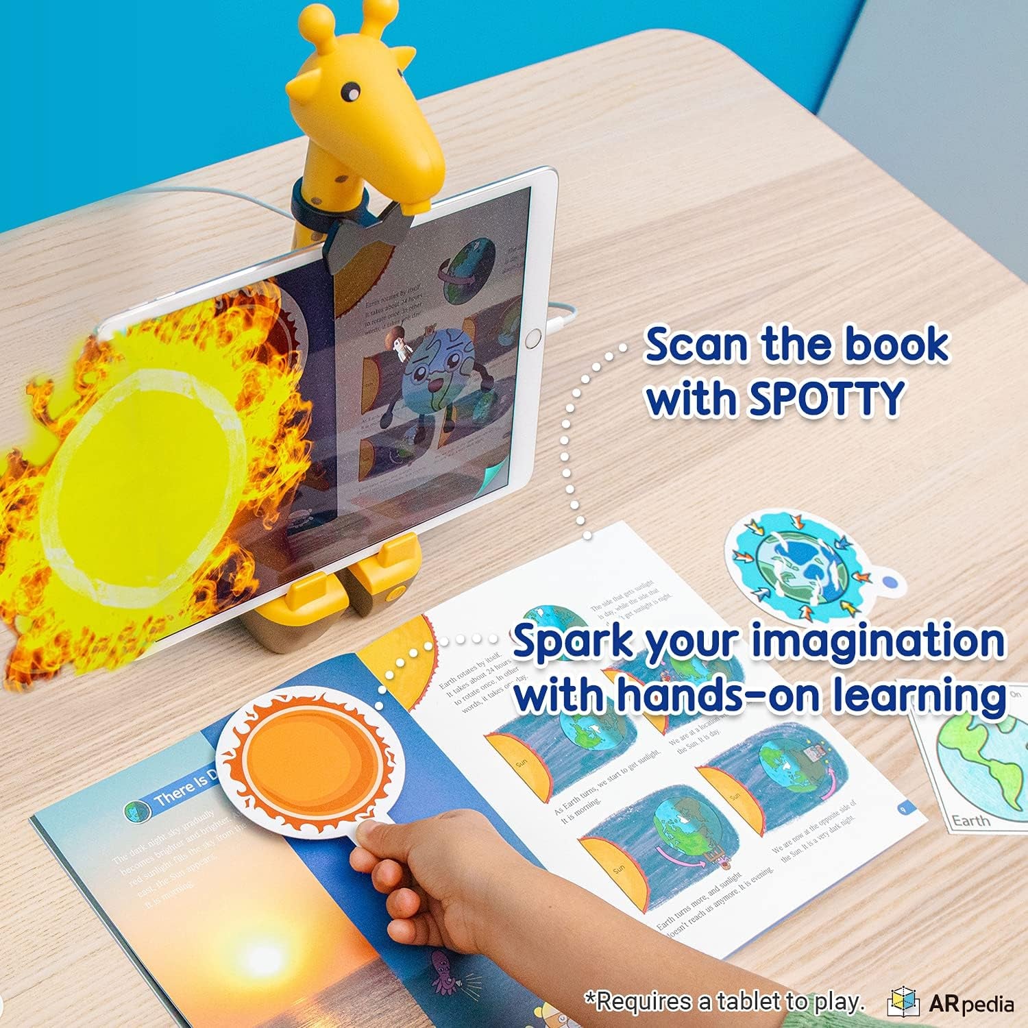 Learning and Educational Toys with Interactive Books and AR Animation Games for Children (Curiosity Full Kit)