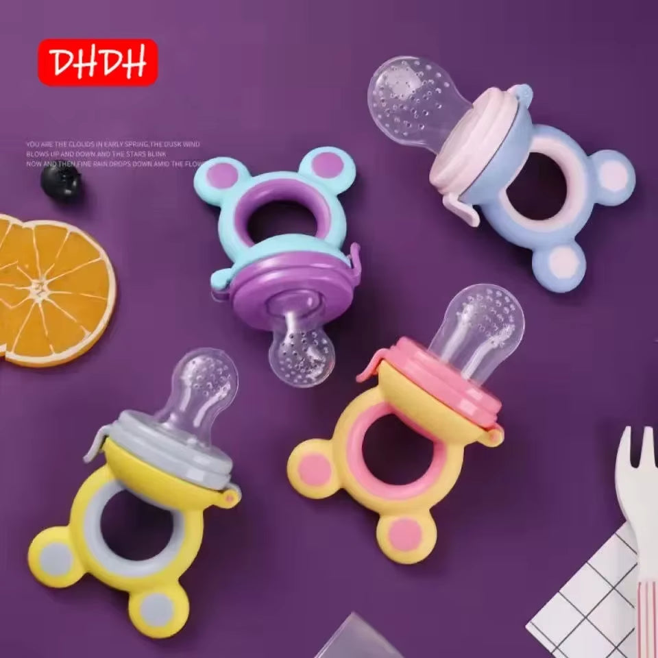 Baby Teether Nipple Fruit Food Feeder for New Bornsilicona Teethers Fresh Food Nibbler Pacifier Clip Baby Accessories BPA Free