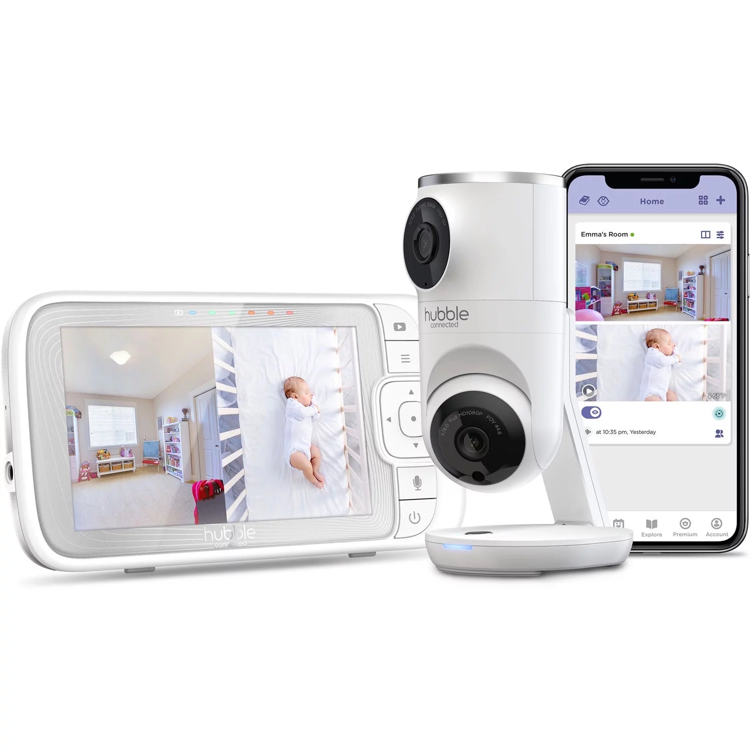 Nursery Pal Dual Vision Smart Wi-Fi Enabled Baby Monitor with 5" Parent Unit Viewer