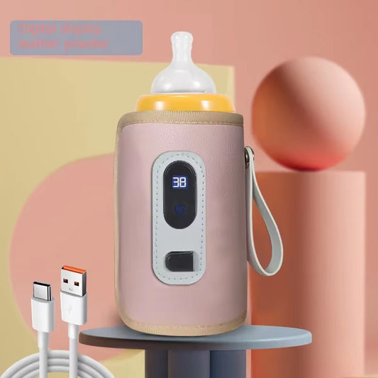 Portable Baby Milk Warmer Guardian Travel Digital Display Nursing Bottle USB Baby Bottle Hot Bag Universal Heater