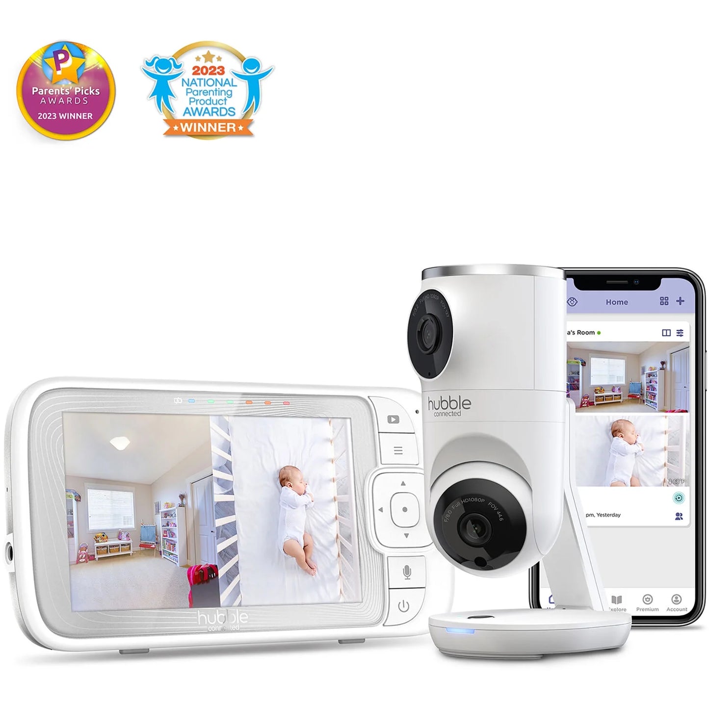 Nursery Pal Dual Vision Smart Wi-Fi Enabled Baby Monitor with 5" Parent Unit Viewer