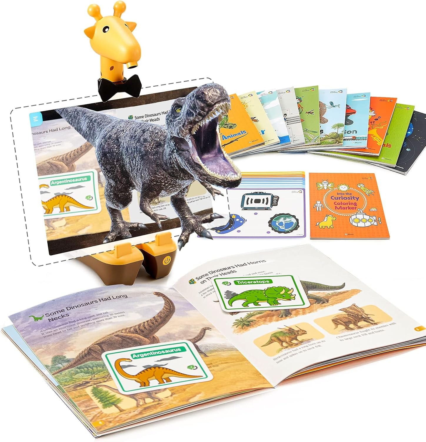 Learning and Educational Toys with Interactive Books and AR Animation Games for Children (Curiosity Full Kit)